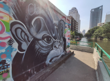 Bangkok | Grafitti u kanálu Saen Saep