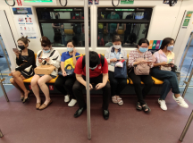 Bangkok | Sociální distancování v metru